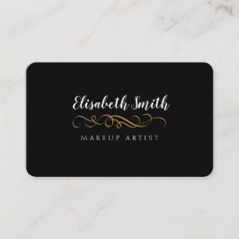 Tarjeta De Visita El doble negro, elegante de la escritura echó a un