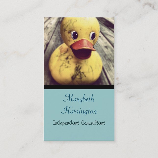 Tarjeta De Visita ¡El Ducky de Goma Amarillo necesita un baño! (Anverso)