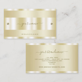 Tarjeta De Visita El efecto oro glamoroso con los diamantes de imita