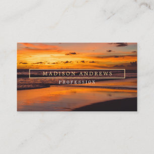 Tarjeta De Visita El entorno moderno de la playa Sunset