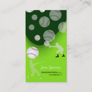 Tarjeta De Visita El entrenador de béisbol PixDezines/color de fondo