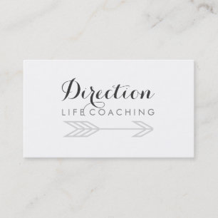 Tarjeta De Visita El entrenar creativo de la vida del texto cursivo