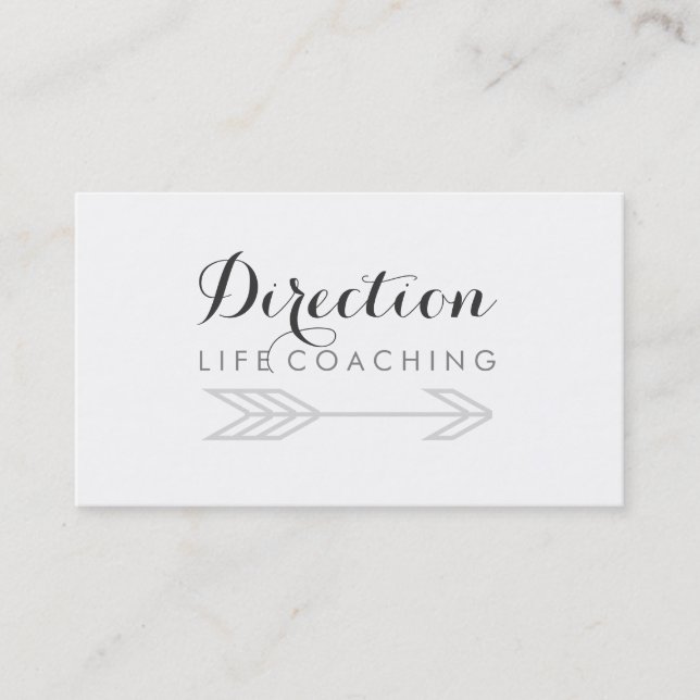Tarjeta De Visita El entrenar creativo de la vida del texto cursivo (Anverso)