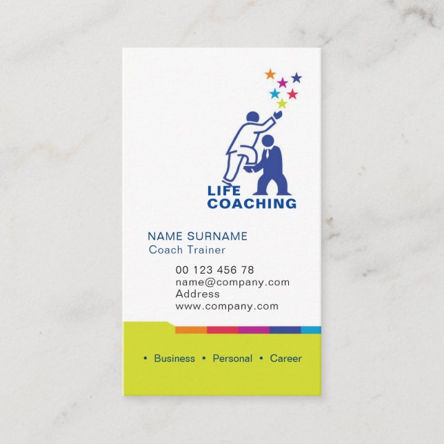 Tarjeta De Visita El entrenar de la vida (Anverso)