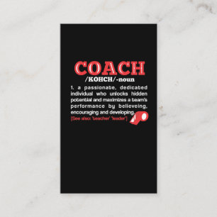 Tarjeta De Visita El entrenar divertido del equipo de la definición
