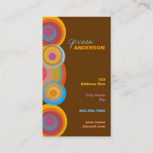 Tarjeta De Visita El estallido del arco iris circunda moda