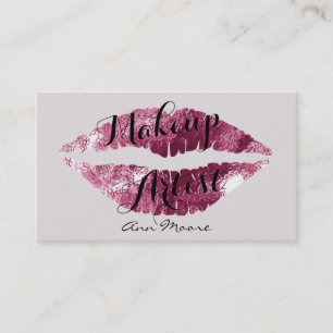 Tarjeta De Visita El estilista del artista de maquillaje compone los