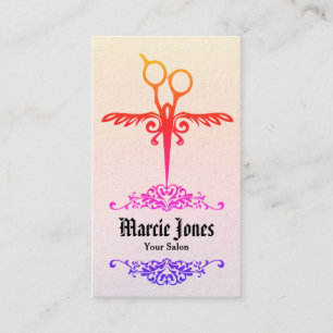 Tarjeta De Visita el estilista del hairstylist esquila el vintage