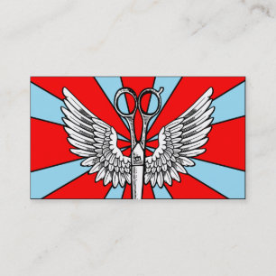 Tarjeta De Visita el estilista scissors cosmo retro del tatuaje de