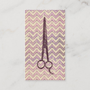 Tarjeta De Visita el estilista scissors esquileos púrpuras del gal