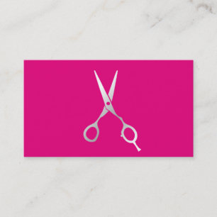 Tarjeta De Visita El estilista simple Scissor rosas fuertes modernas