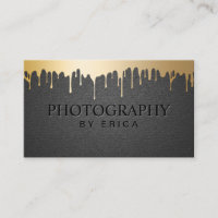 El estudio de la fotografía gotea oro elegante neg