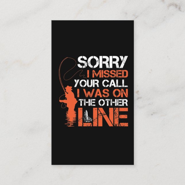 Tarjeta De Visita El extraño pescador Angler Retirement Fisher (Anverso)