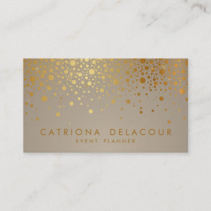 Tarjeta De Visita El falso confeti del Relieve metalizado dorado