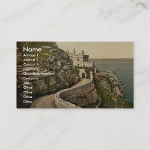 Tarjeta De Visita El faro, Llandudno, País de Gales Photochrom raro