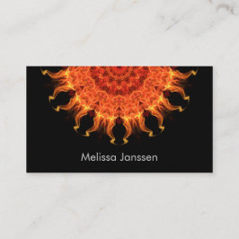 Tarjeta De Visita El flamear Sun - Mandala