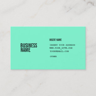 Tarjeta De Visita El formato del Aquamarine con las columnas