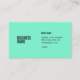 Tarjeta De Visita El formato del Aquamarine con las columnas