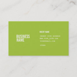 Tarjeta De Visita El formato verde moderno con las columnas condensó