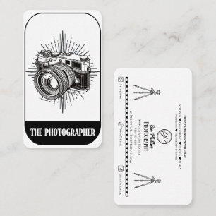 Tarjeta De Visita El fotógrafo Black DSLR Tarot Fotografía