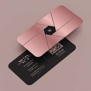Tarjeta De Visita El fotógrafo Shutter Lens Elegant Rosegold Black