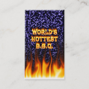 Tarjeta De Visita El fuego del Bbq del mundo y el azul más caliente
