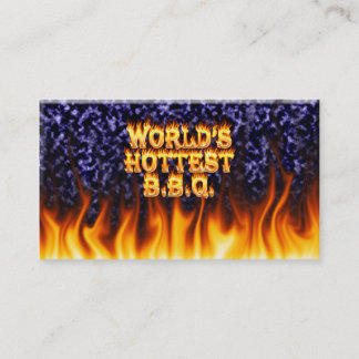 Tarjeta De Visita El fuego del Bbq del mundo y el azul más calientes