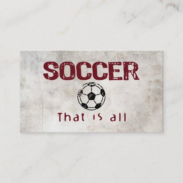 Tarjeta De Visita El fútbol, eso es todo (Anverso)