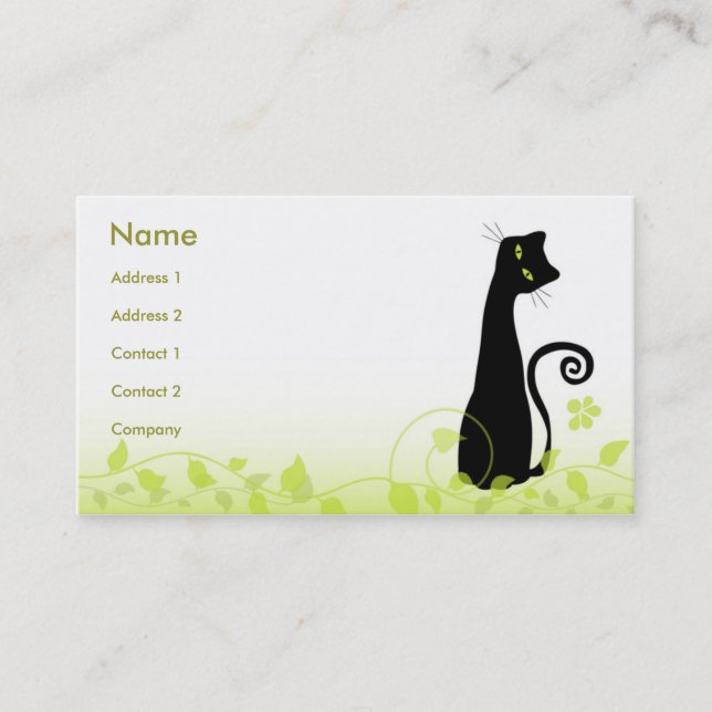 Tarjeta De Visita El gato (Anverso)