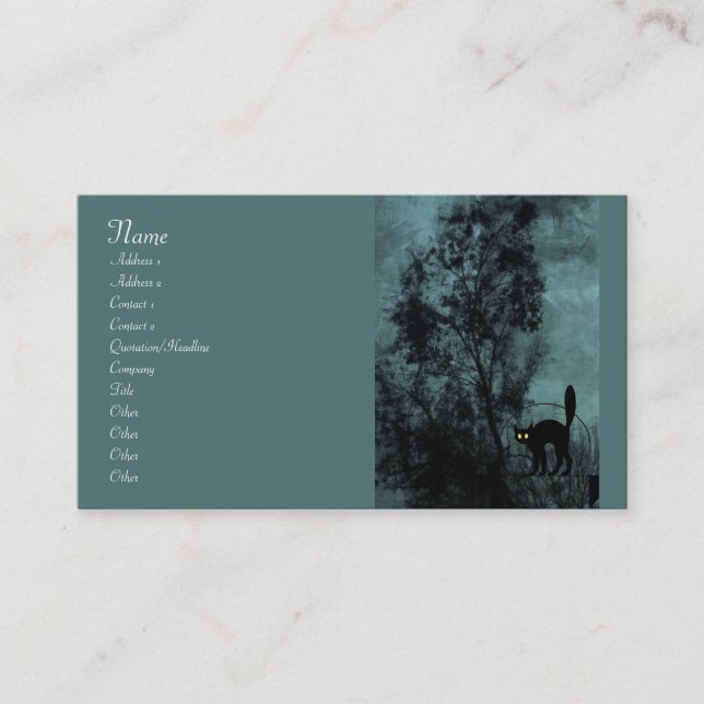 Tarjeta De Visita El gato de la bruja (Anverso)