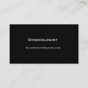 Tarjeta De Visita El ginecólogo, evento para romper el hielo, coge
