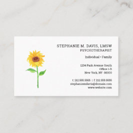 Tarjeta De Visita El girasol psicoterapeuta moderno