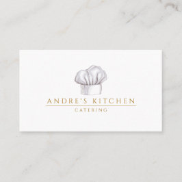 Tarjeta De Visita El Gorra del chef culinario acuática