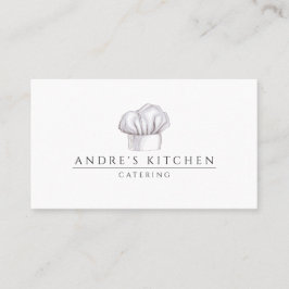 Tarjeta De Visita El Gorra del chef culinario acuática