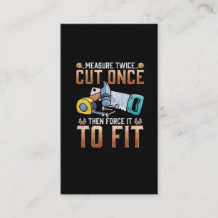 Tarjeta De Visita El gracioso carpintero papá Chiste Humor de Woodw