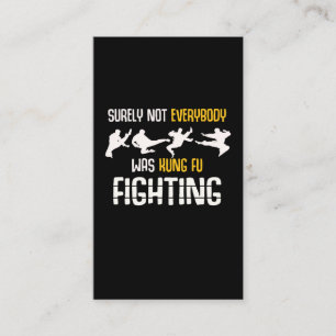 Tarjeta De Visita El gracioso Chiste de Artes Marciales Kung Fu luch