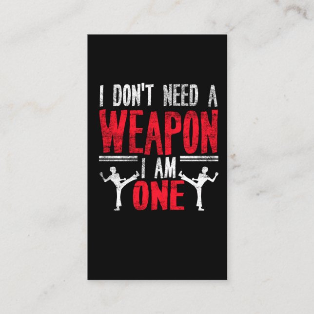 Tarjeta De Visita El gracioso humor de las artes marciales del Chist (Anverso)