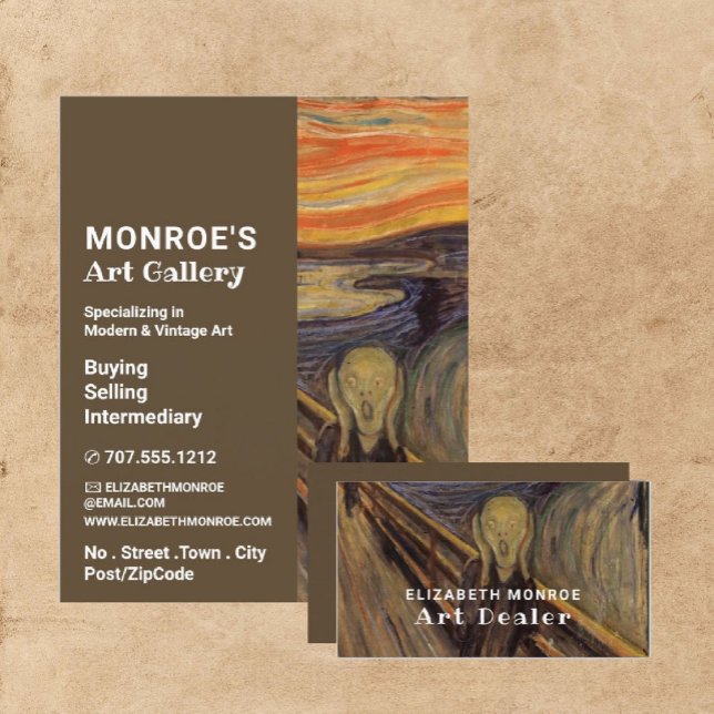 Tarjeta De Visita El Grito De Edvard Munch, Distribuidor De Arte (Subido por el creador)