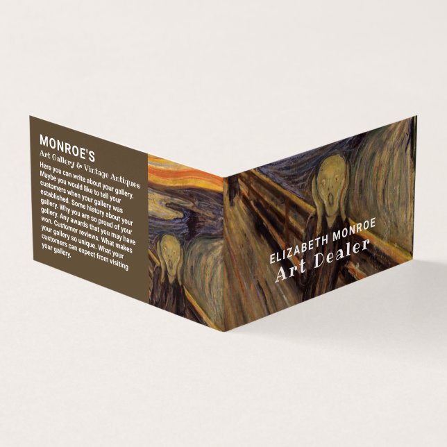 Tarjeta De Visita El Grito De Edvard Munch, Distribuidor De Arte, De (Exterior)