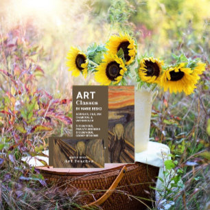 Tarjeta De Visita El Grito De Edvard Munch, Profesor De Arte