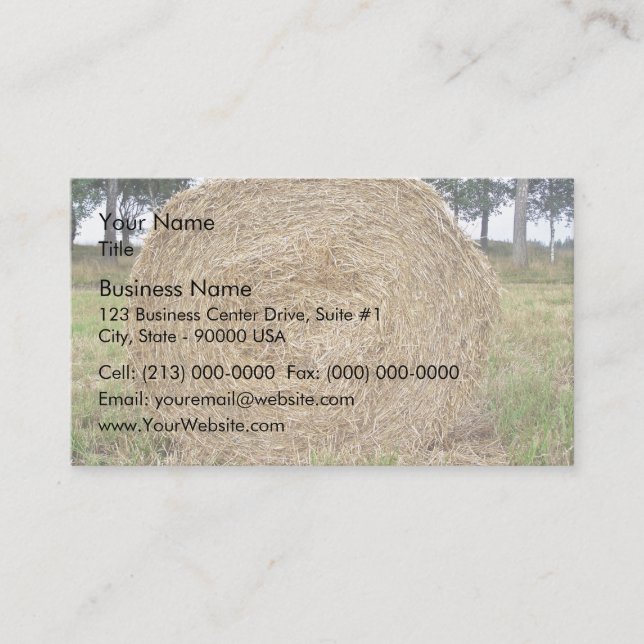 Tarjeta De Visita El heno en el campo (Anverso)
