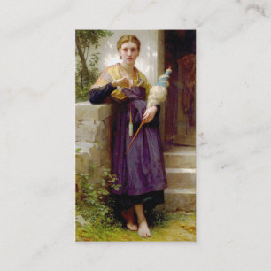 Tarjeta De Visita El hilandero, William-Adolphe Bouguereau