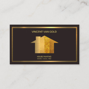 Tarjeta De Visita El hogar exclusivo del oro pinta servicios de la