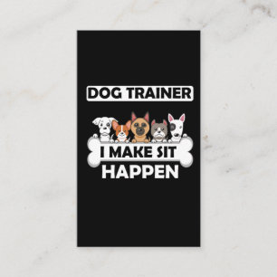 Tarjeta De Visita El humor de los entrenadores de perros cómicos y l