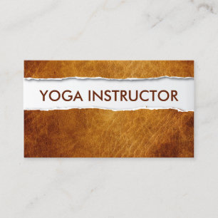 Tarjeta De Visita El instructor de yoga con papel creativo robado