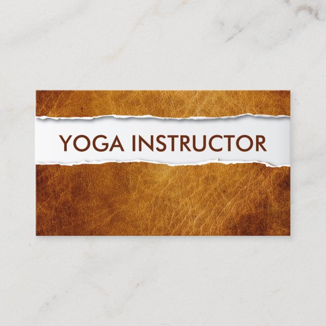 Tarjeta De Visita El instructor de yoga con papel creativo robado (Anverso)