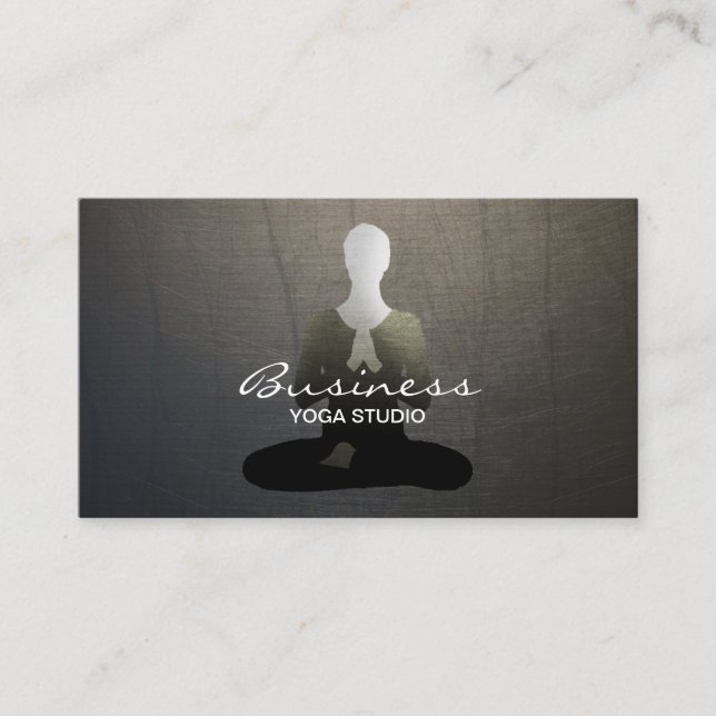 Tarjeta De Visita El instructor de yoga Meditación Elegante Zen (Anverso)