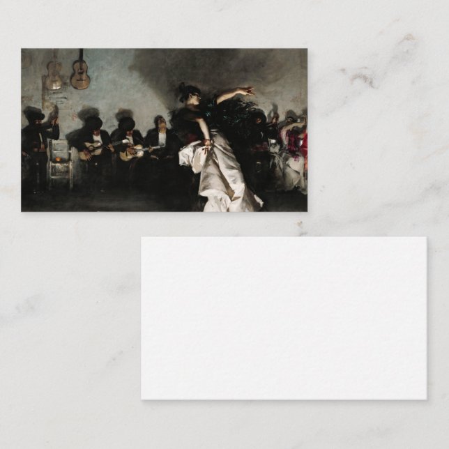 Tarjeta De Visita El Jaleo, 1882 by John Singer Sargent (Anverso / Reverso)