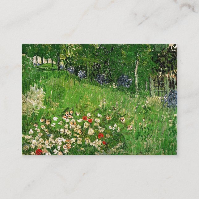 Tarjeta De Visita El jardín de Daubigny, Vincent Van Gogh. (Anverso)