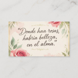 Tarjeta De Visita El jardín del alma enamorada